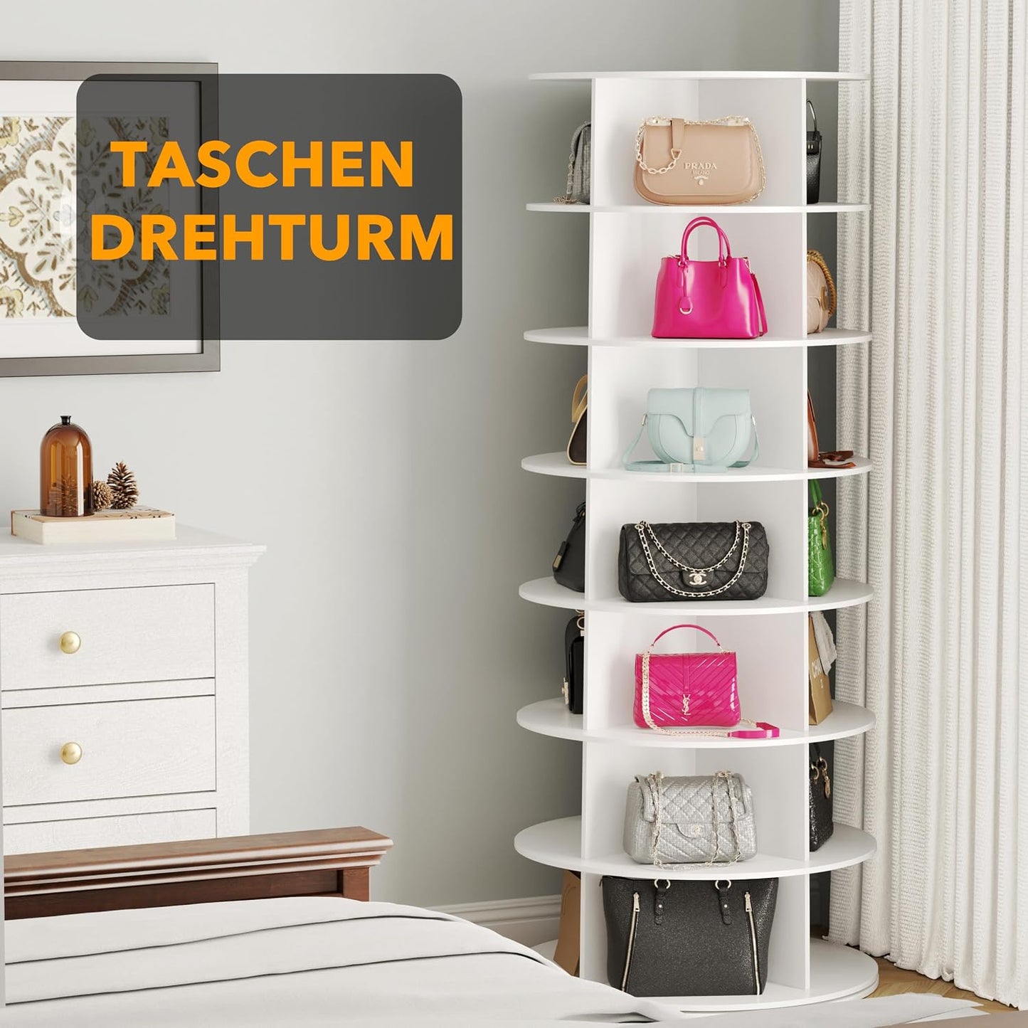 7-Tier 360° Rotating Shoe Rack Tower - image 6