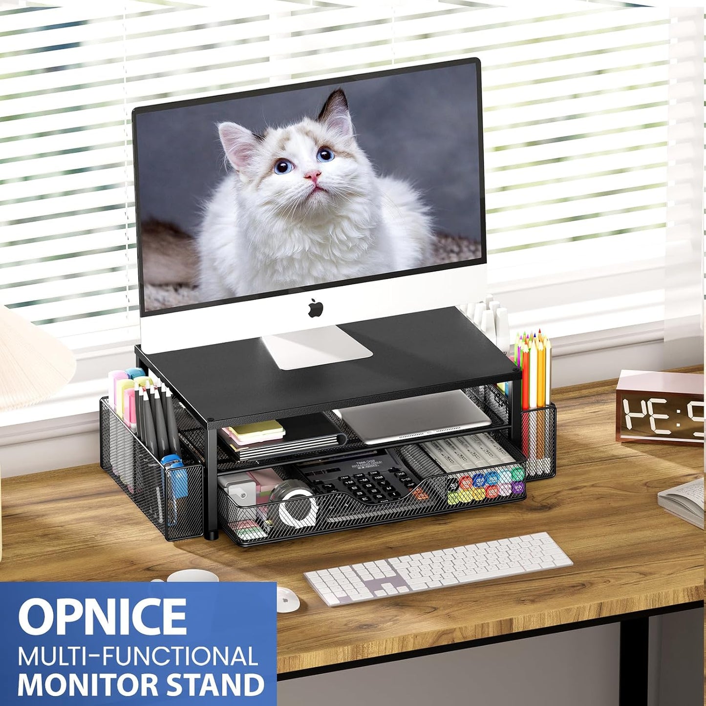 2-Tier Monitor Stand & Desk Organizer - image 6