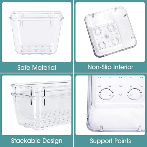 25-Piece Clear Drawer Organizer Set