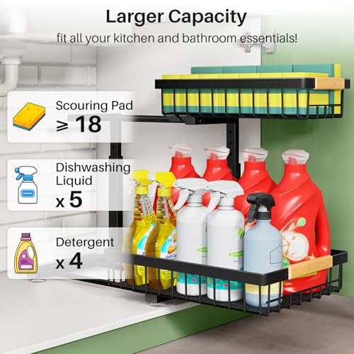 2-Tier Pull-Out Under-Sink Organizer — 2 Pack