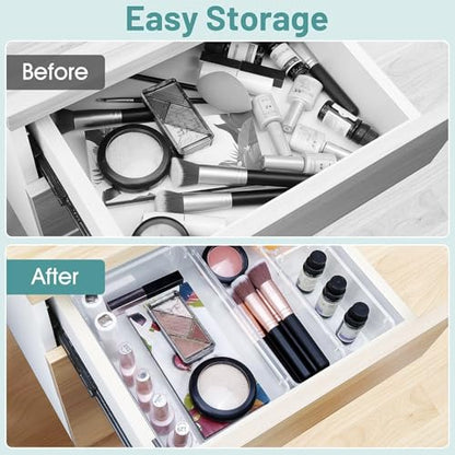 25-Piece Clear Drawer Organizer Set
