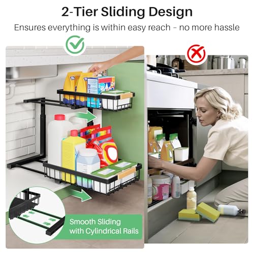 2-Tier Pull-Out Under-Sink Organizer — 2 Pack