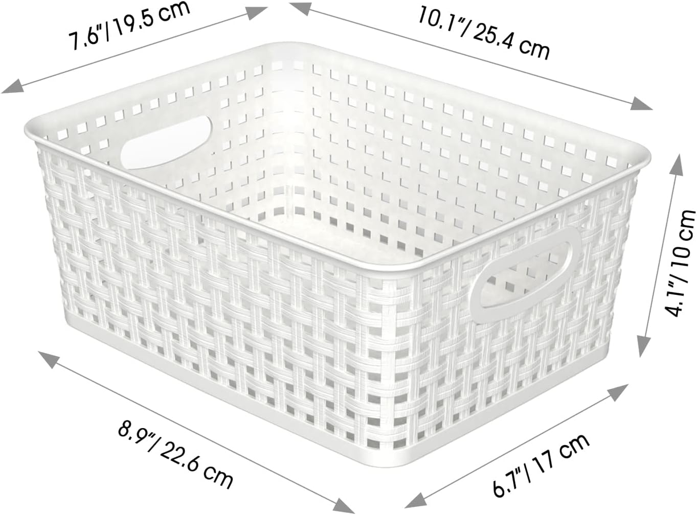 6-Pack Woven-Style Plastic Storage Baskets - image 2