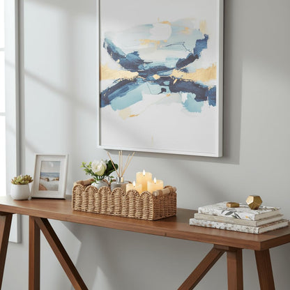 Scalloped Woven Paper-Rope Storage Basket - image 5