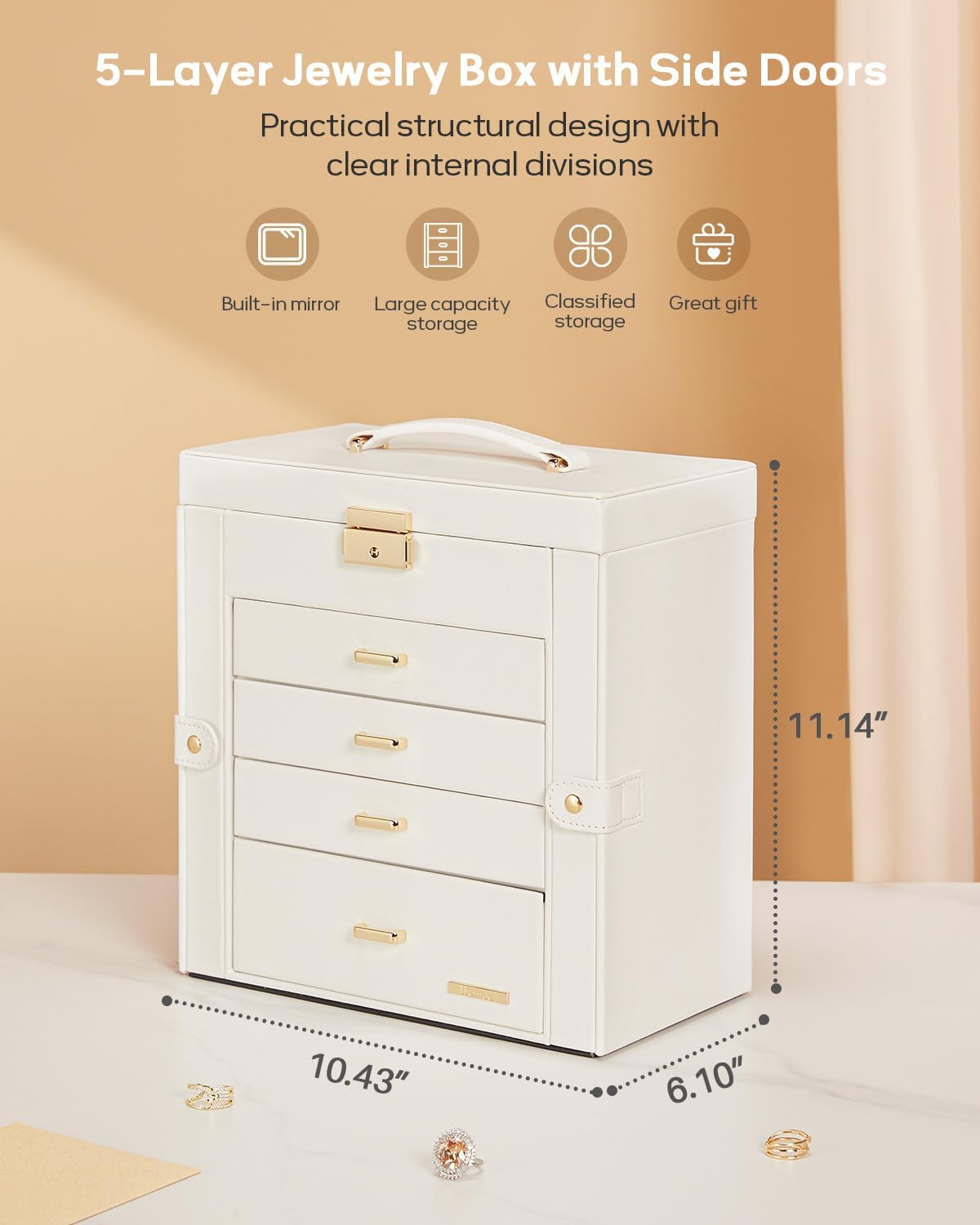 5-Layer Locking Jewelry & Watch Organizer - image 2
