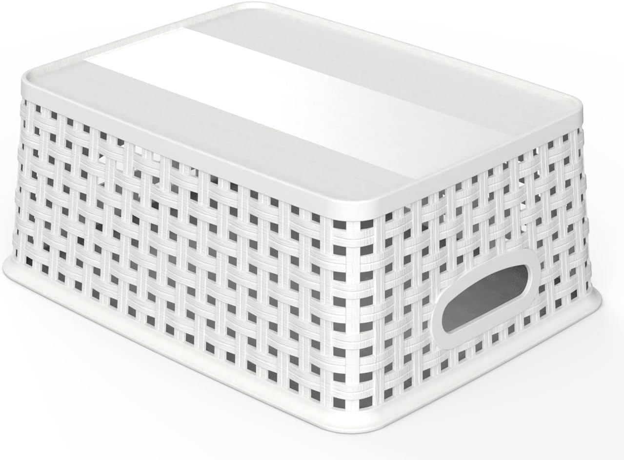 6-Pack Woven-Style Plastic Storage Baskets - image 3