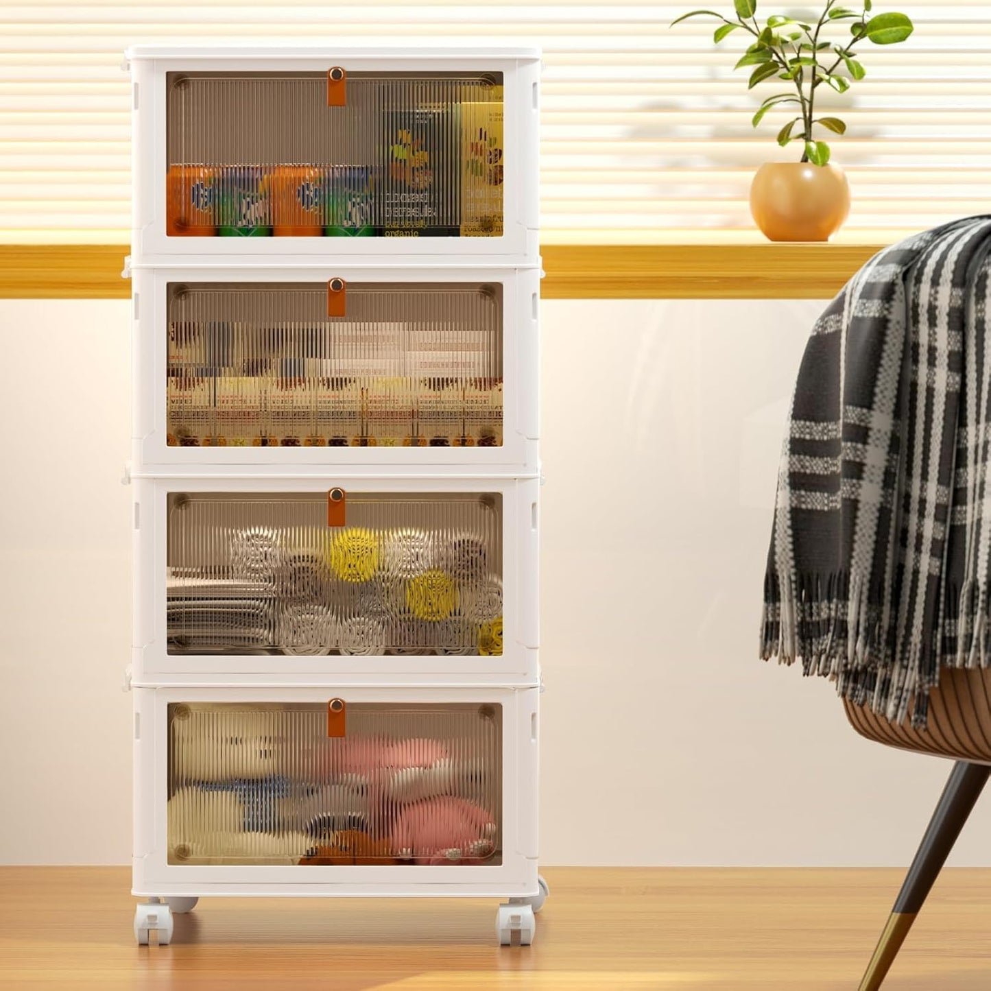 4-Tier 92-Quart Folding Storage Bin Tower - image 6