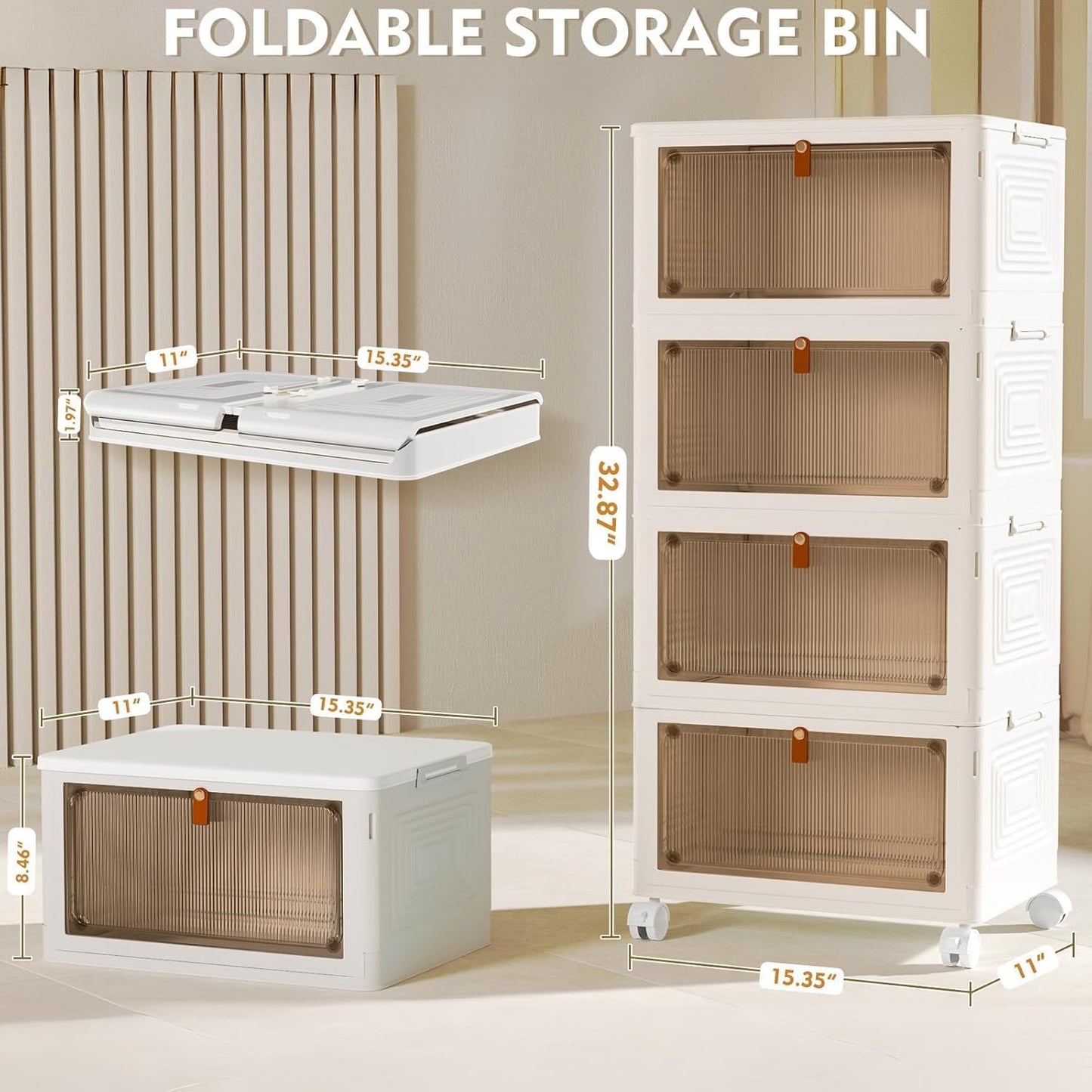 4-Tier 92-Quart Folding Storage Bin Tower - image 2