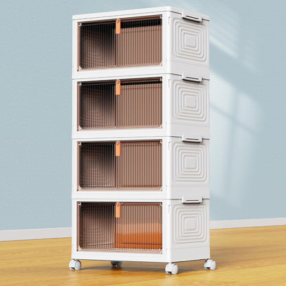 4-Tier 92-Quart Folding Storage Bin Tower - image 1