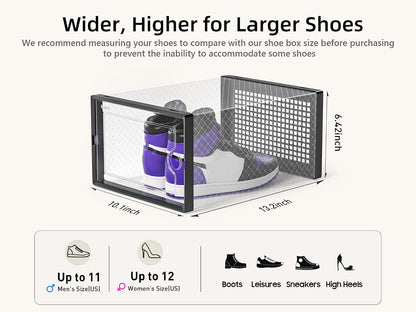 12-Pack Clear Stackable Shoe Storage Boxes - image 3