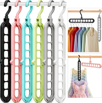 6-Pack 9-Hole Space-Saving Hangers - image 1