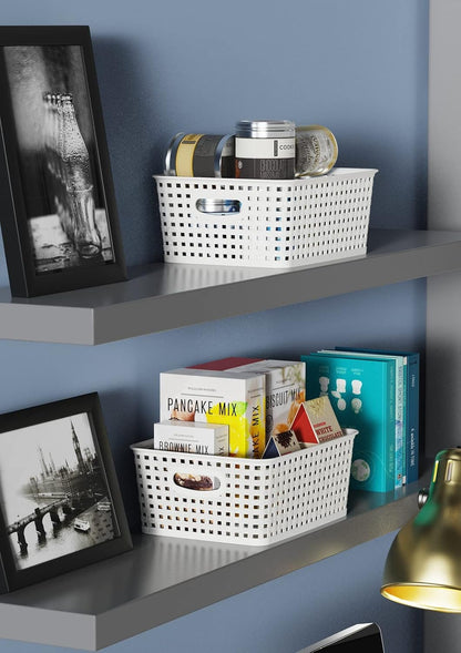 6-Pack Woven-Style Plastic Storage Baskets - image 5