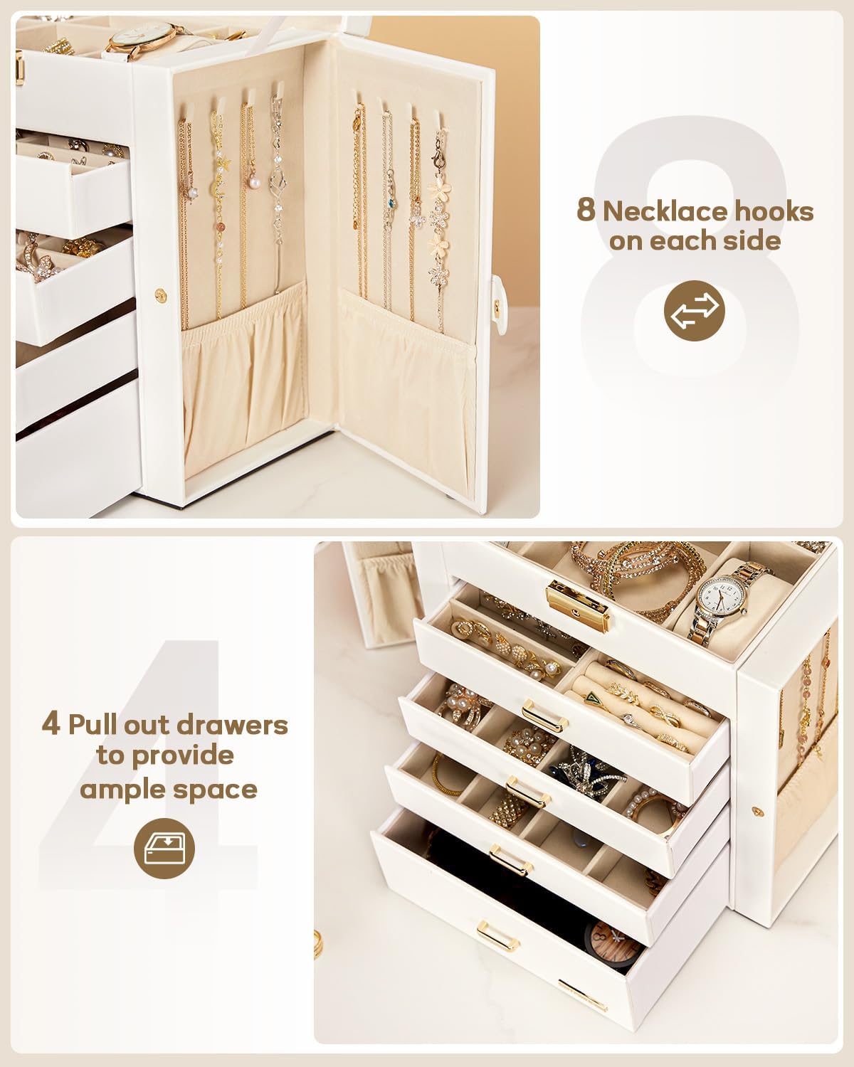 5-Layer Locking Jewelry & Watch Organizer - image 5