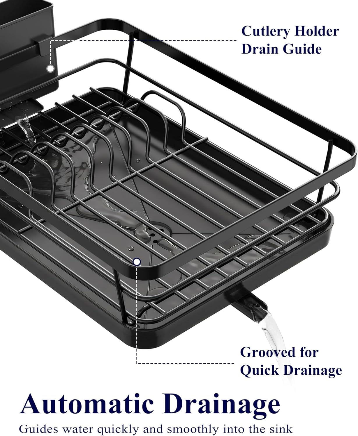 Compact Stainless-Steel Dish Drying Rack - image 3