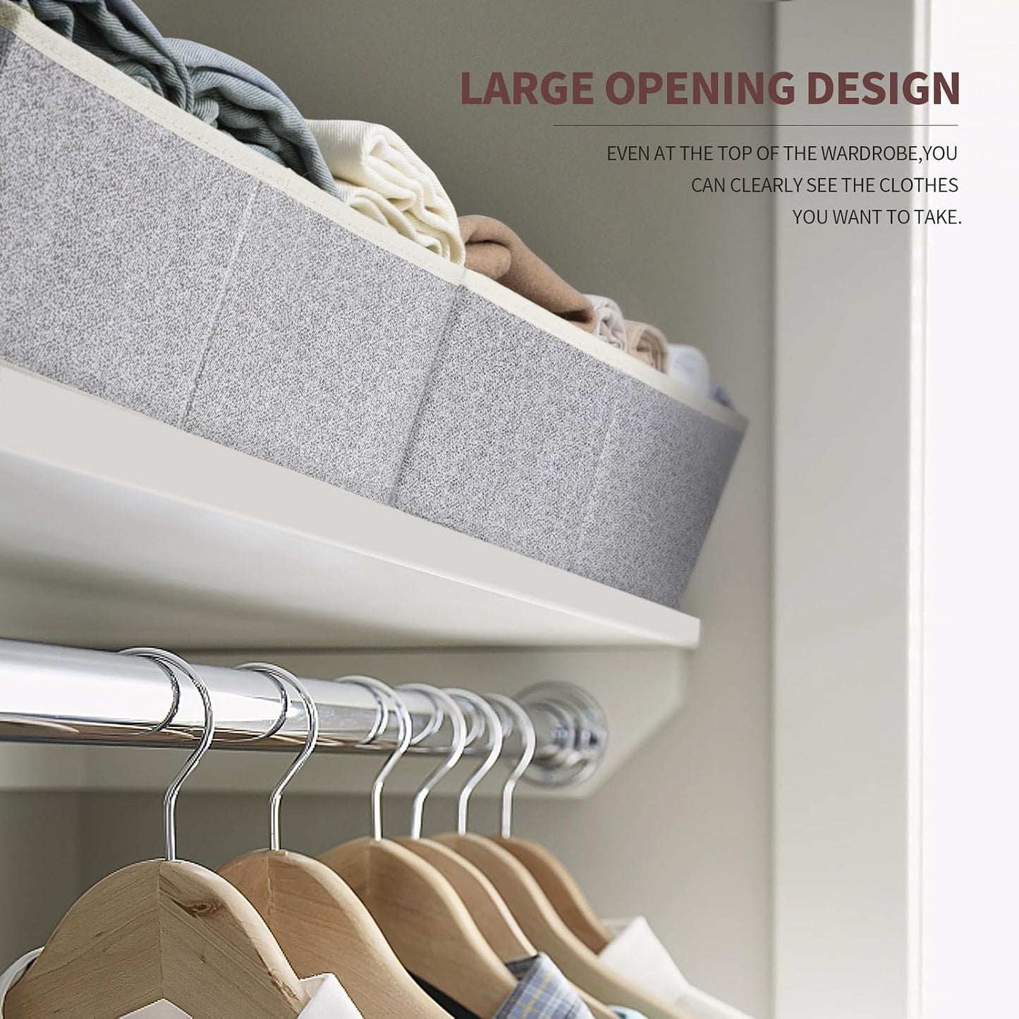 6-Pack Trapezoid Fabric Closet Bins - image 3
