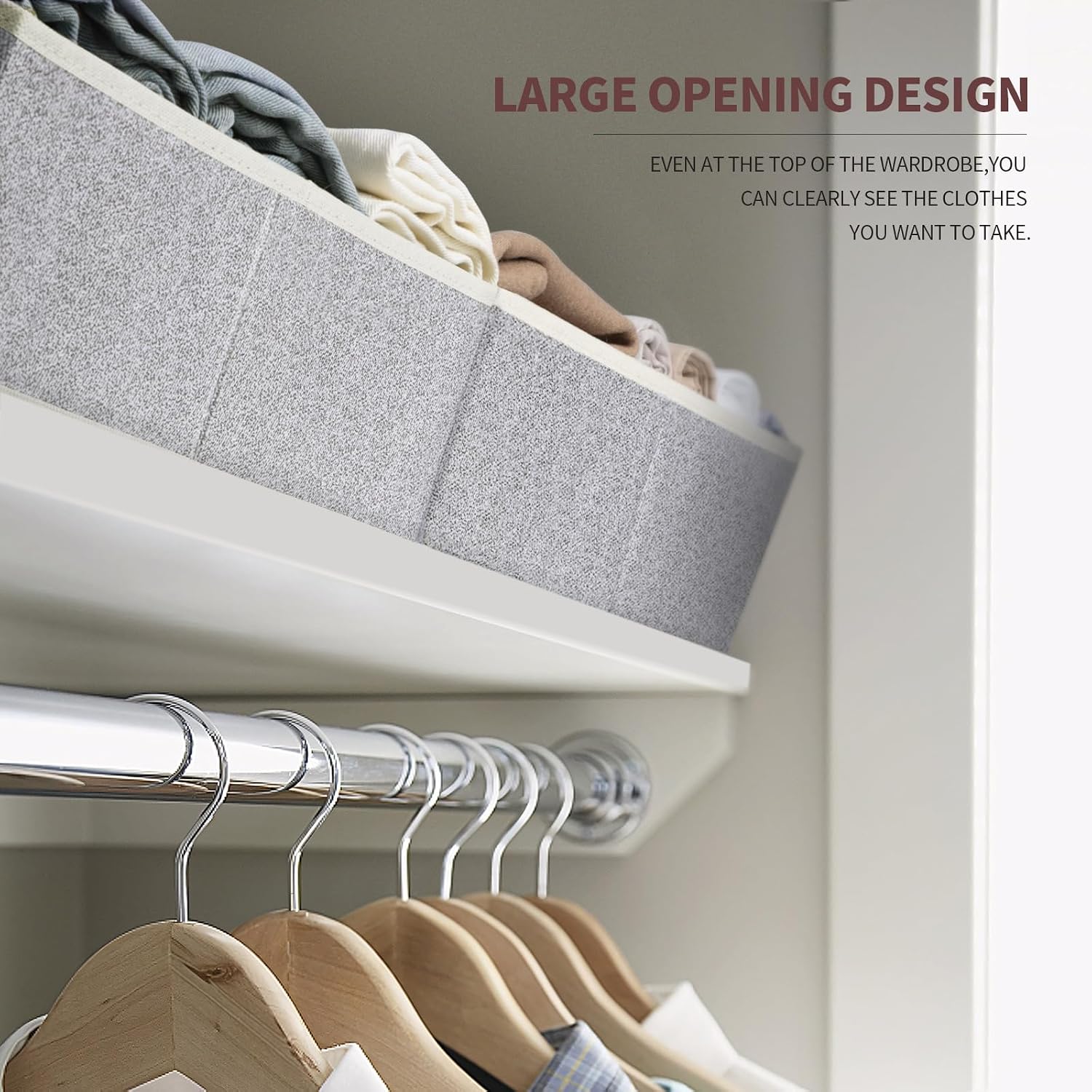 6-Pack Trapezoid Fabric Closet Bins - image 3