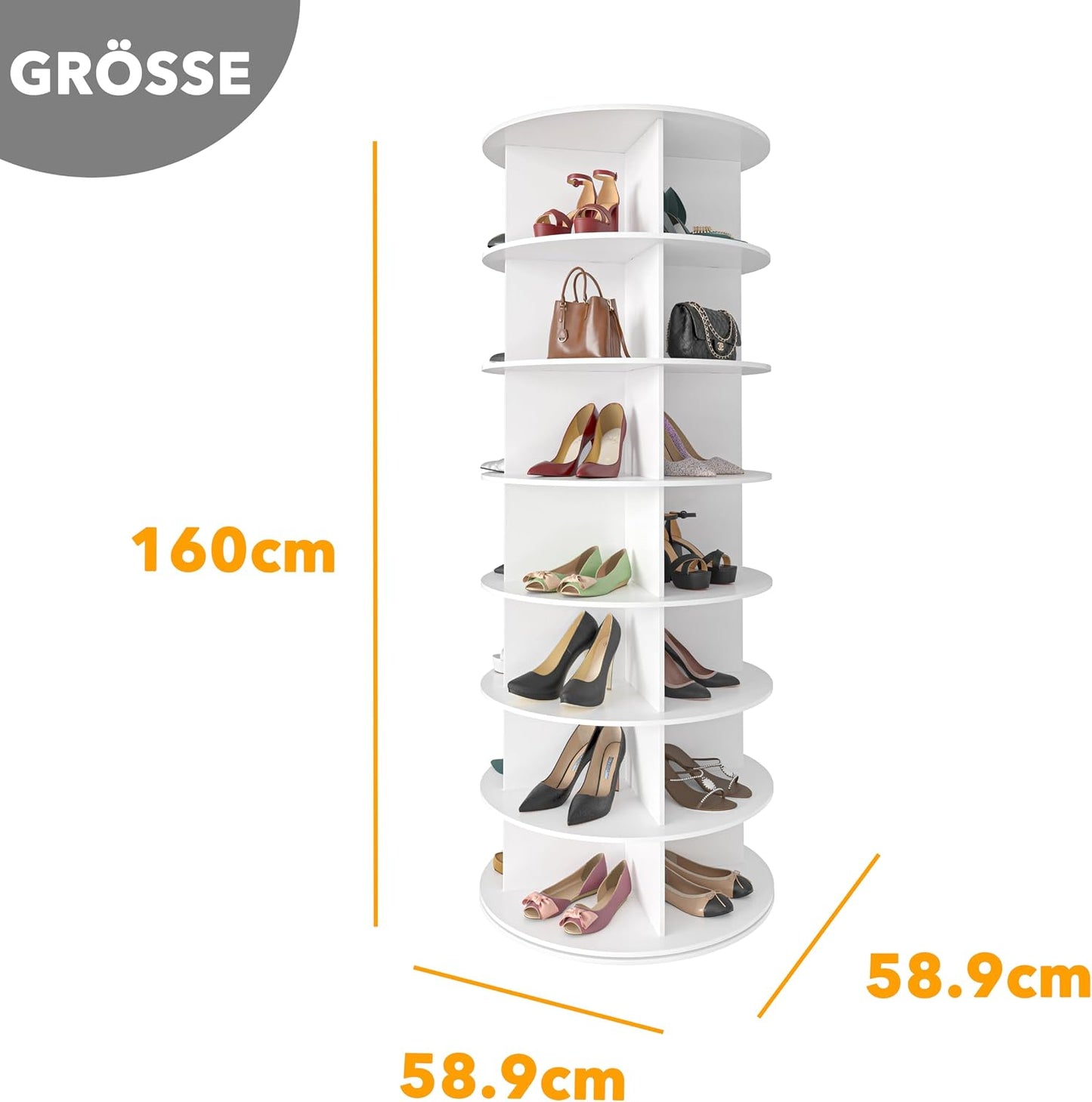 7-Tier 360° Rotating Shoe Rack Tower - image 3