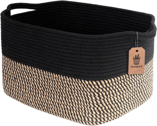Woven Jute & Cotton Shelf Storage Basket - image 1