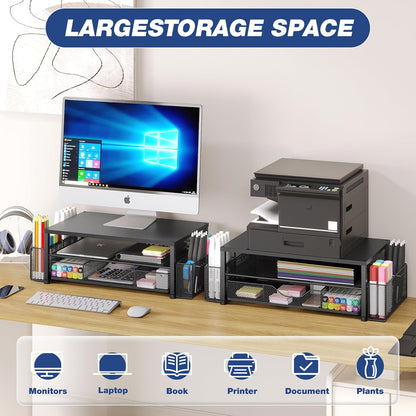 2-Tier Monitor Stand & Desk Organizer - image 4
