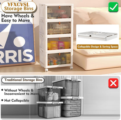 4-Tier 92-Quart Folding Storage Bin Tower - image 4