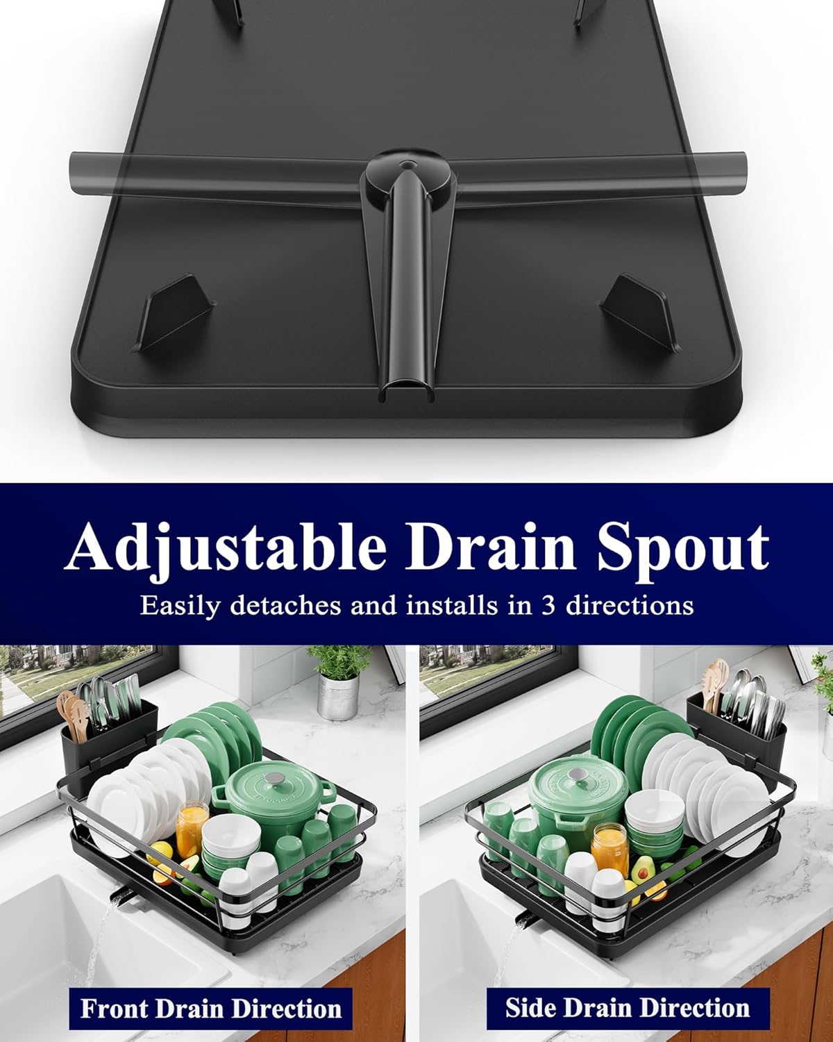 Compact Stainless-Steel Dish Drying Rack - image 4