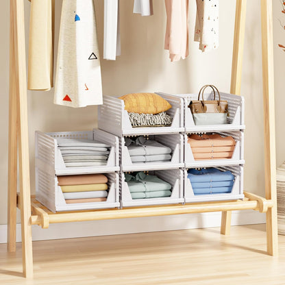 5-Pack Stackable Closet Storage Baskets - image 5
