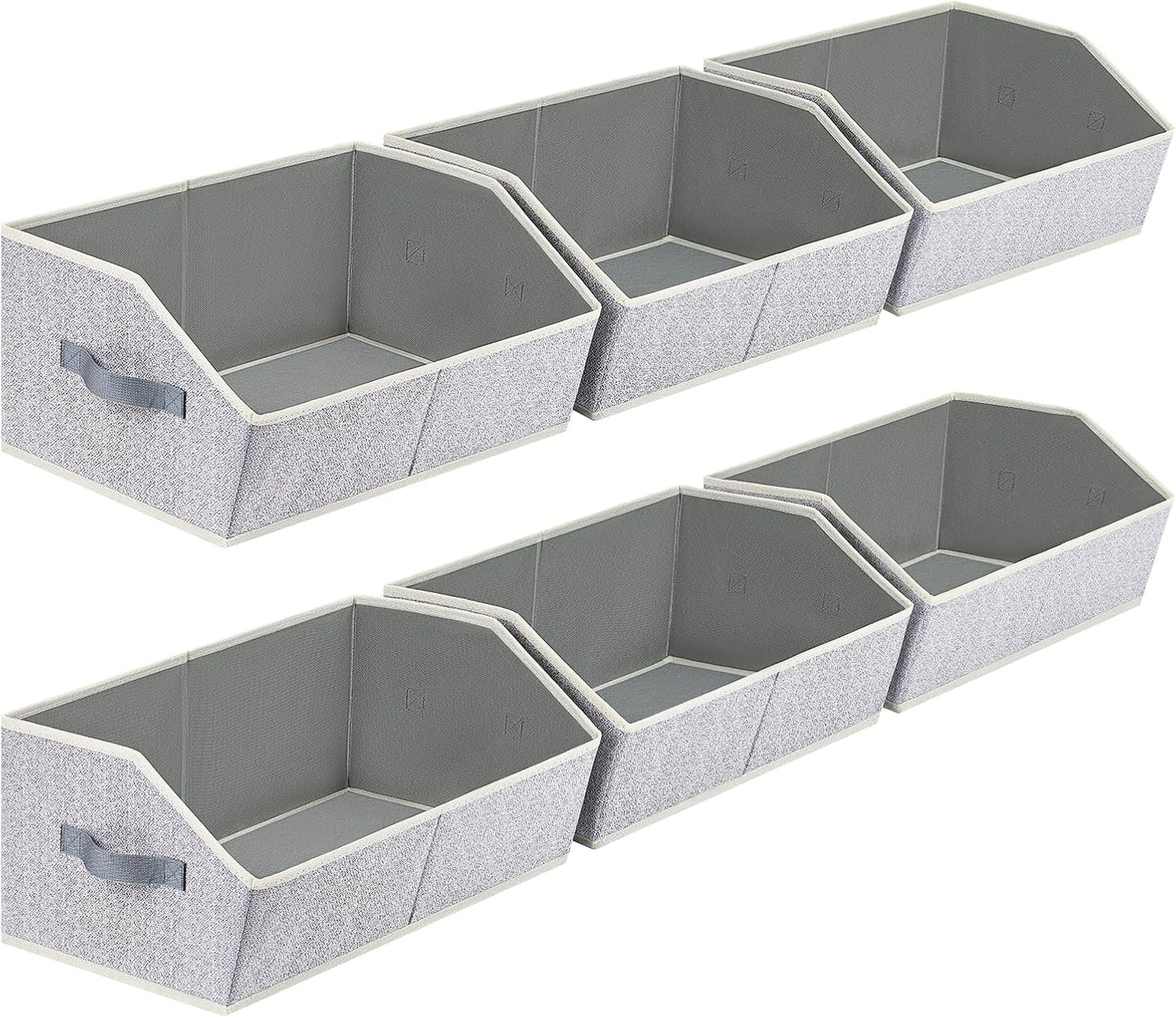 6-Pack Trapezoid Fabric Closet Bins - image 1