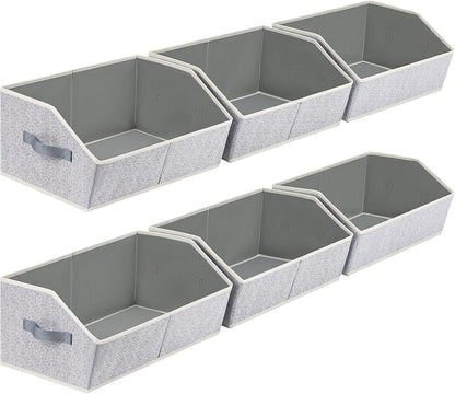 6-Pack Trapezoid Fabric Closet Bins - image 1