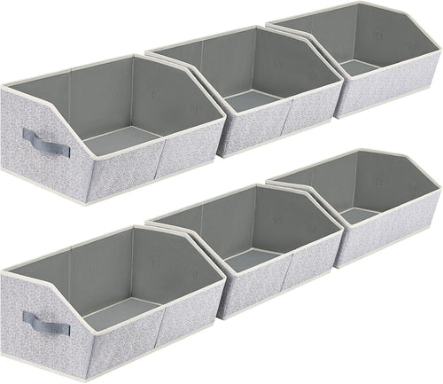 6-Pack Trapezoid Fabric Closet Bins - image 1