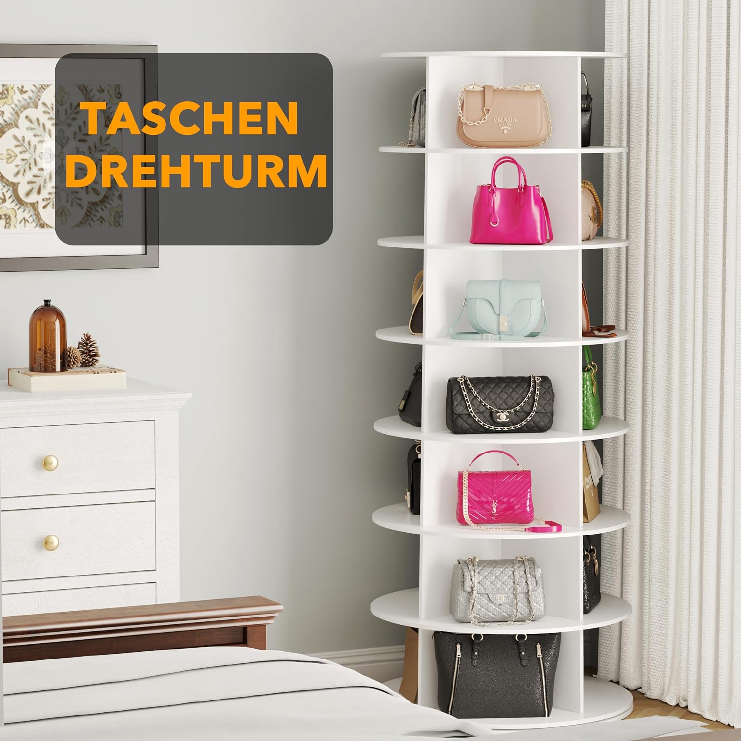 7-Tier 360° Rotating Shoe Rack Tower - image 6