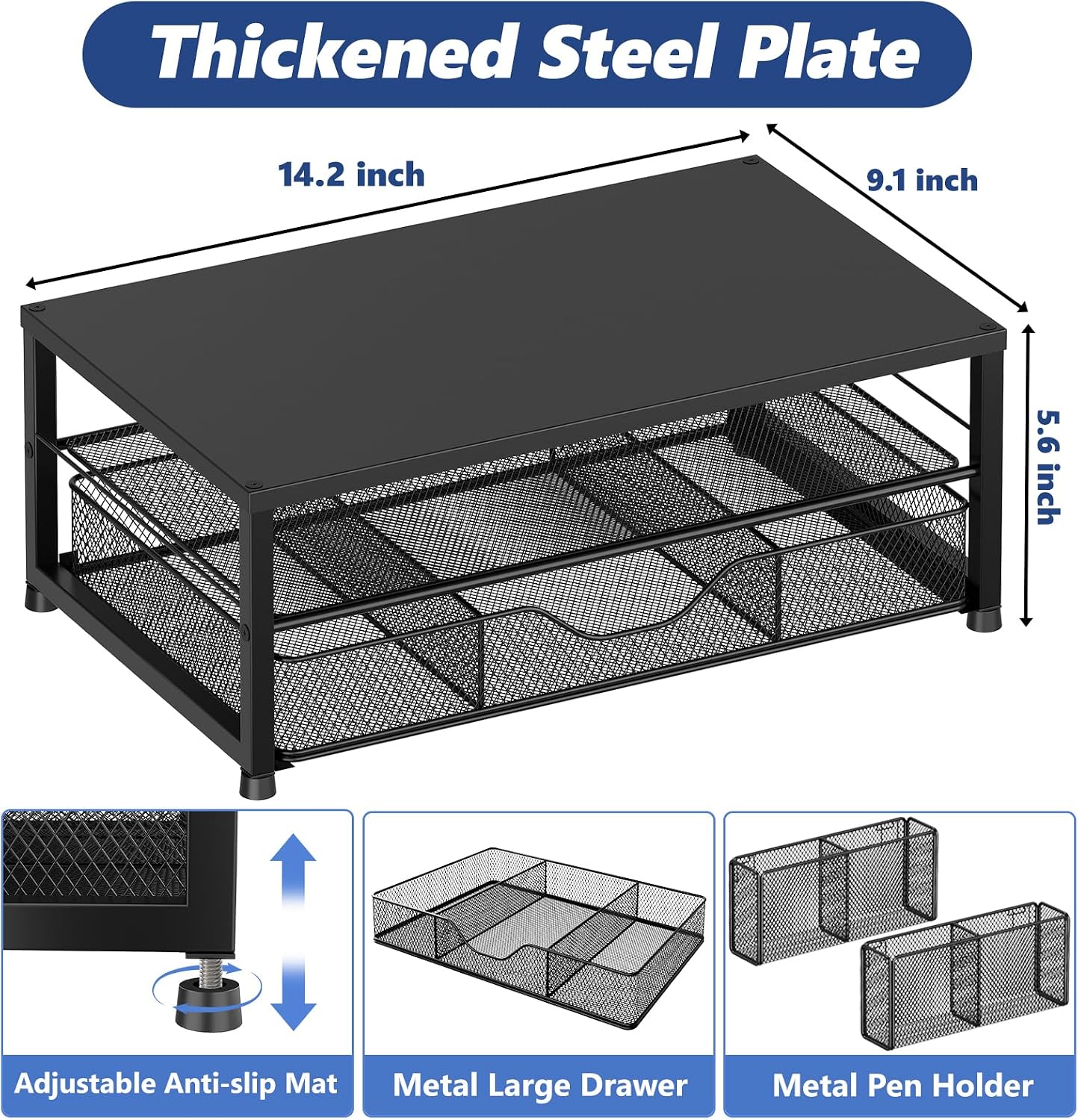 2-Tier Monitor Stand & Desk Organizer - image 3