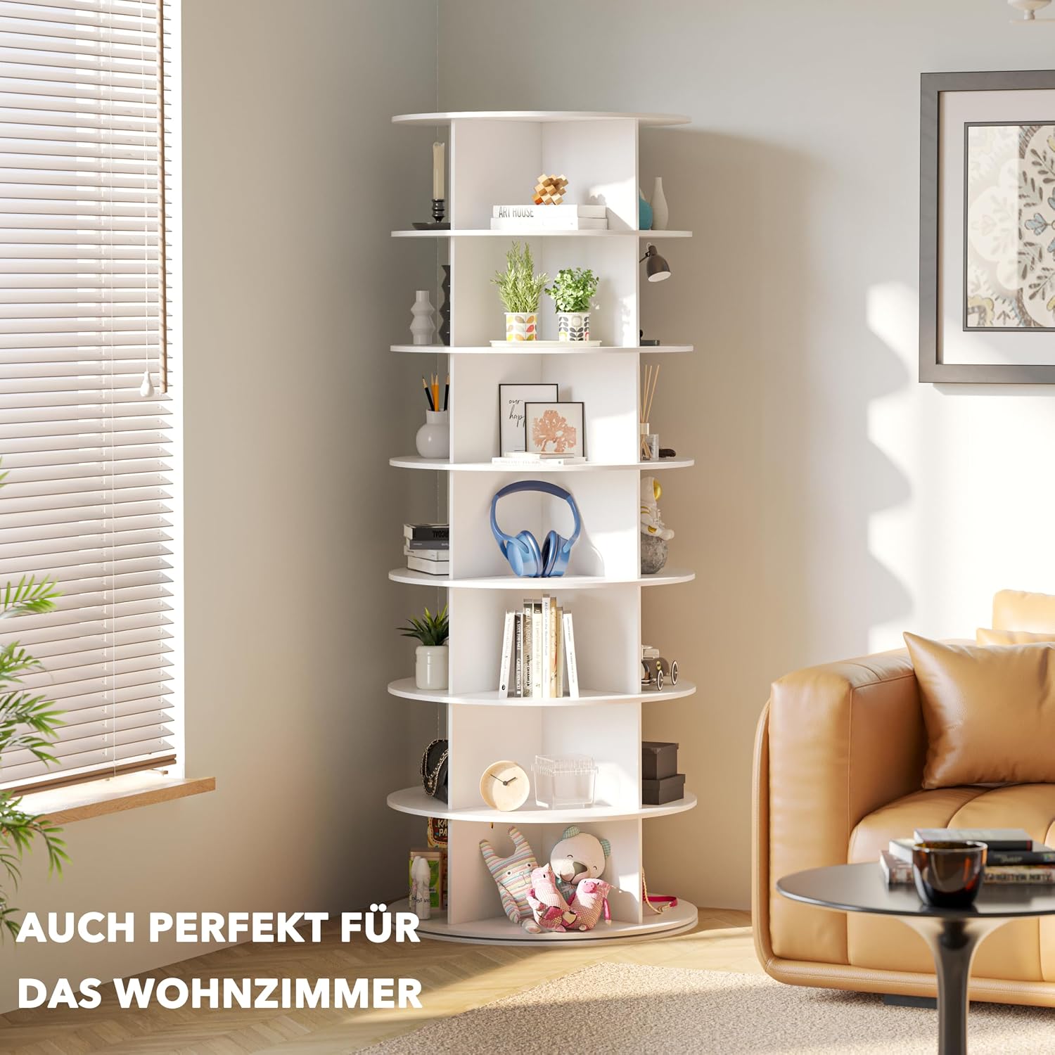 7-Tier 360° Rotating Shoe Rack Tower - image 2