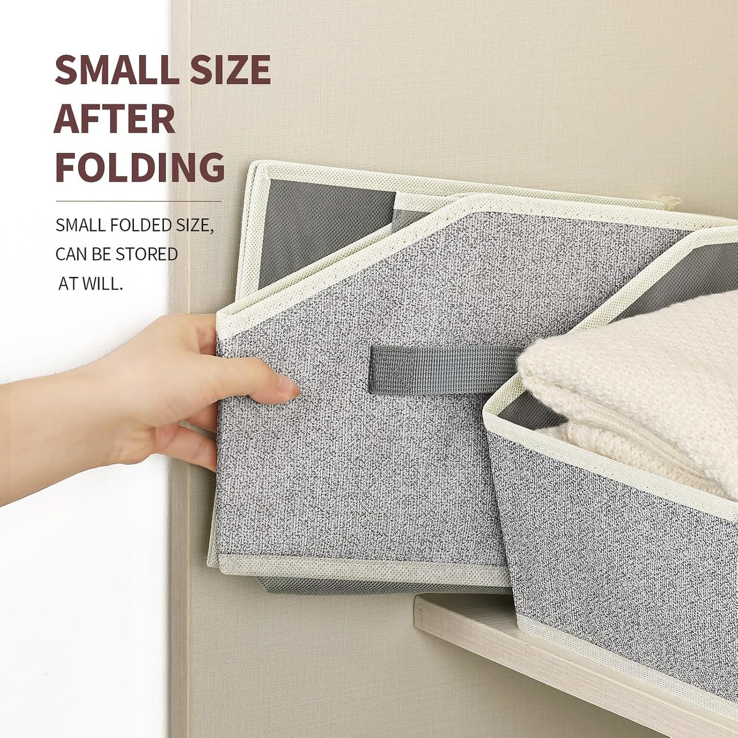 6-Pack Trapezoid Fabric Closet Bins - image 6