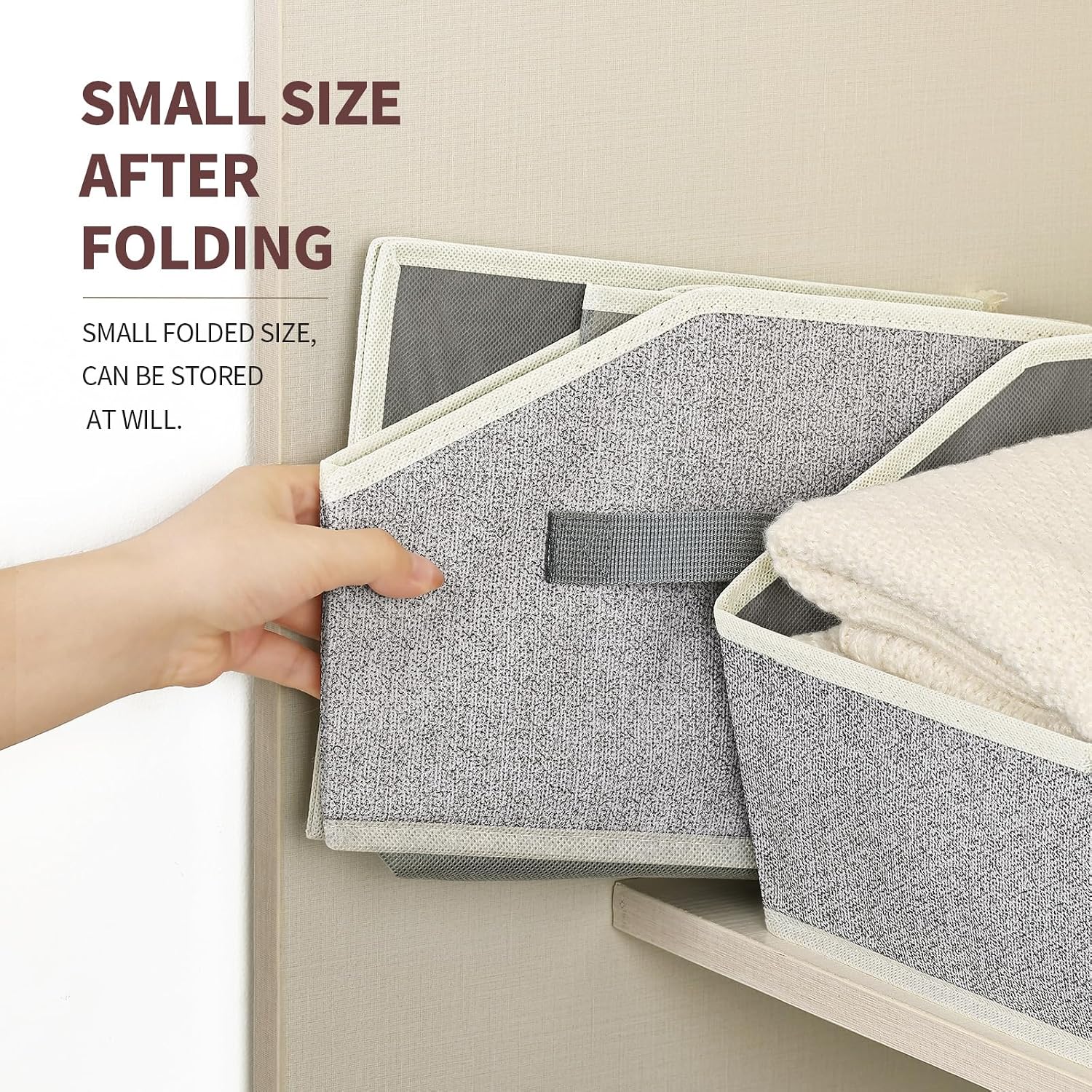 6-Pack Trapezoid Fabric Closet Bins - image 6