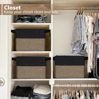 Woven Jute & Cotton Shelf Storage Basket - image 6