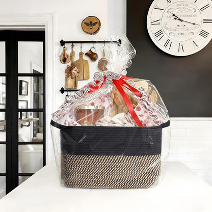 Woven Jute & Cotton Shelf Storage Basket - image 5