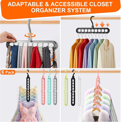 6-Pack 9-Hole Space-Saving Hangers - image 3